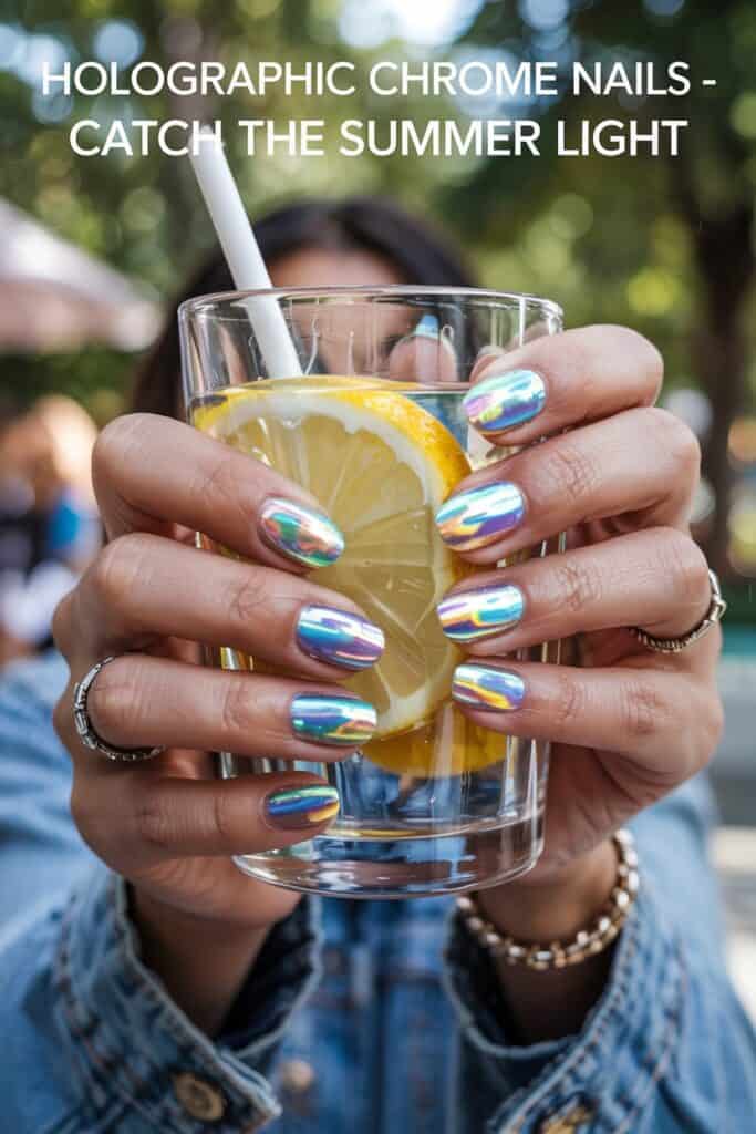 a woman holding a glass of water with a lemon and a straw