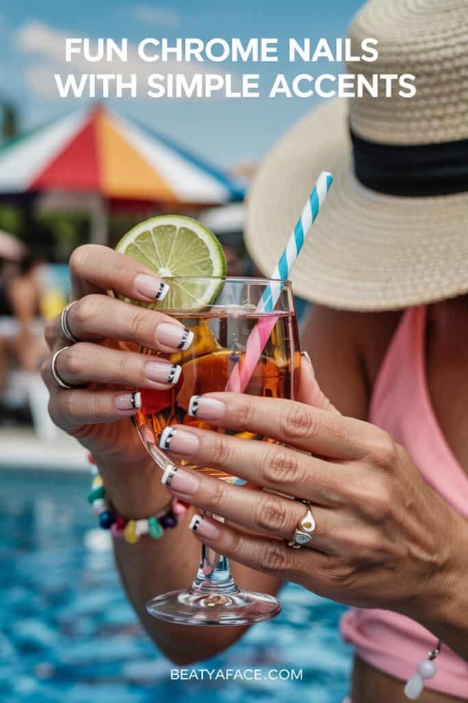 a woman holding a drink