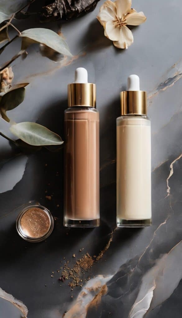 a bottle of liquid and a container of liquid