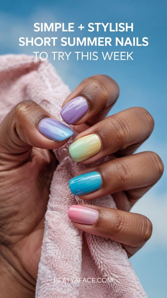 a close up of a hand with painted nails