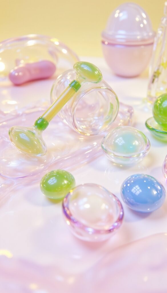 a close-up of a glass jar