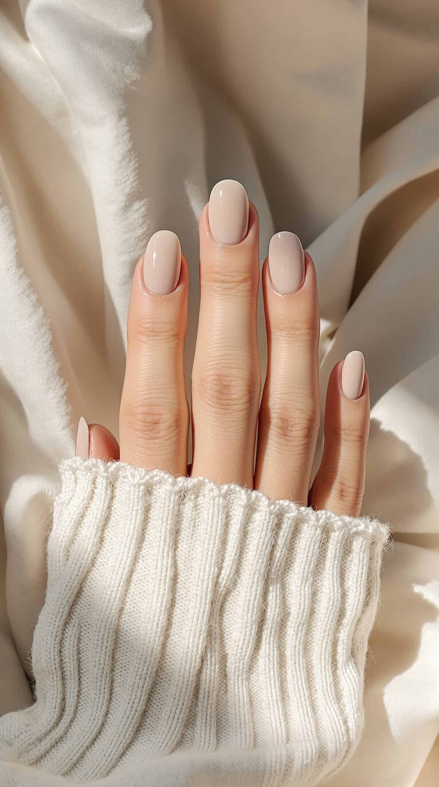 Elegant nude nail polish for summer 2026.
